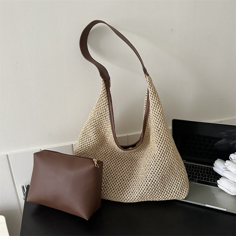 Spring and Summer Tote Bags for Women, Fashionable and Stylish Shoulder Bags, Mother-Daughter Bags, Beach Straw Bags, Cotton and Linen Woven Bags Spring and Summer Tote Bags for Women, Fashionable and Stylish Shoulder Bags, Mother-Daughter Bags, Beach Straw Bags, Cotton and Linen Woven Bags