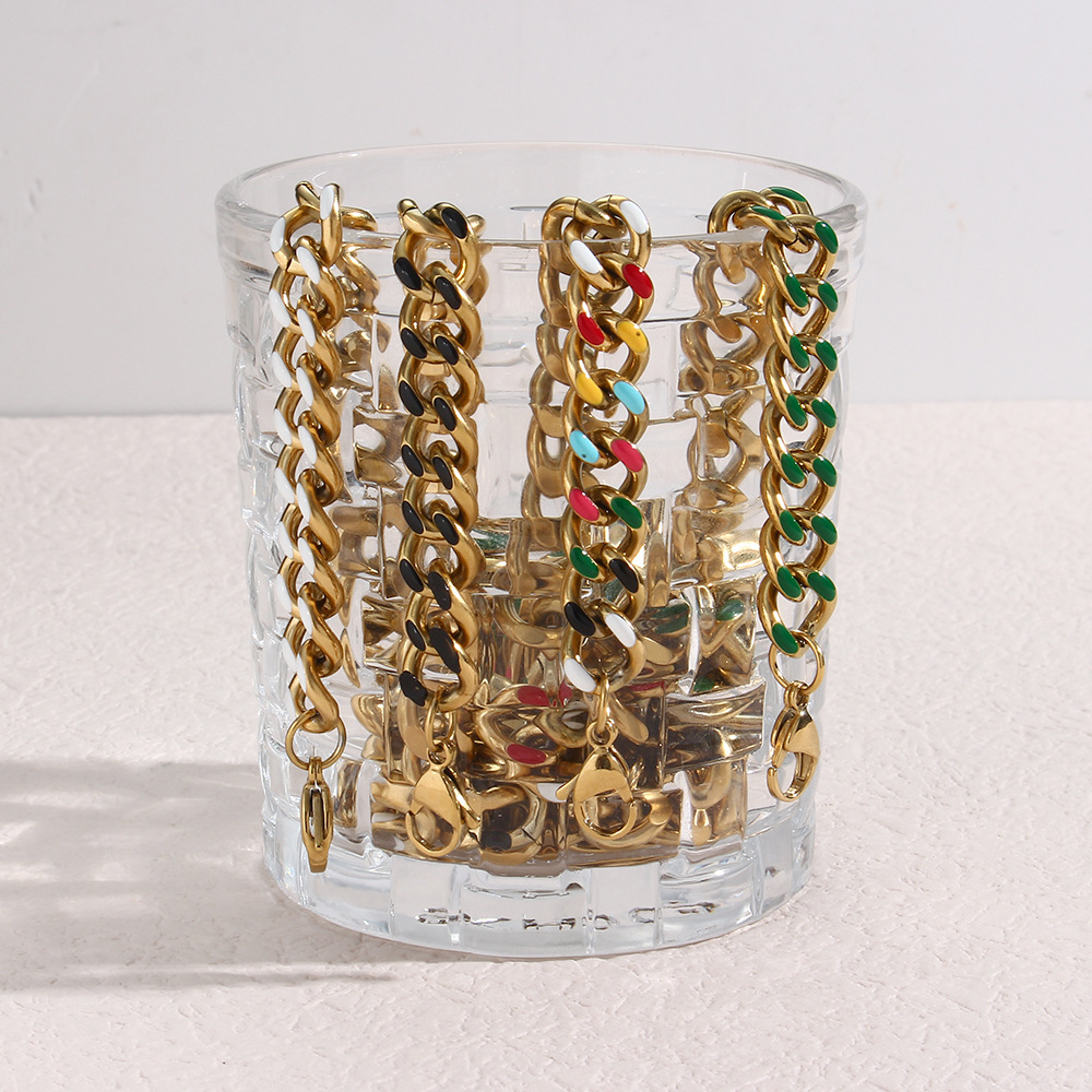 Vintage Style Geometric Stainless Steel Necklace Plating Stainless Steel Necklaces