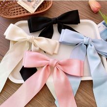 严选亚马逊缎面鲨鱼夹义乌蝴蝶结发夹一元批货摆摊发饰韩版发饰