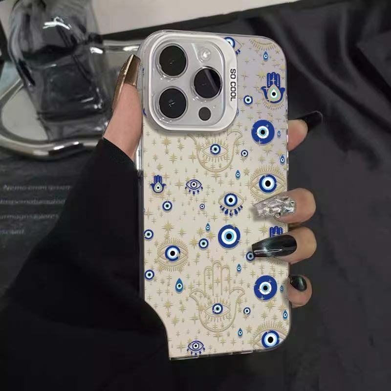 Marca de moda ojos azules para iPhone 16 funda para teléfono móvil Apple 15promax/14 transfronterizo 13pro12 Europa y América 11