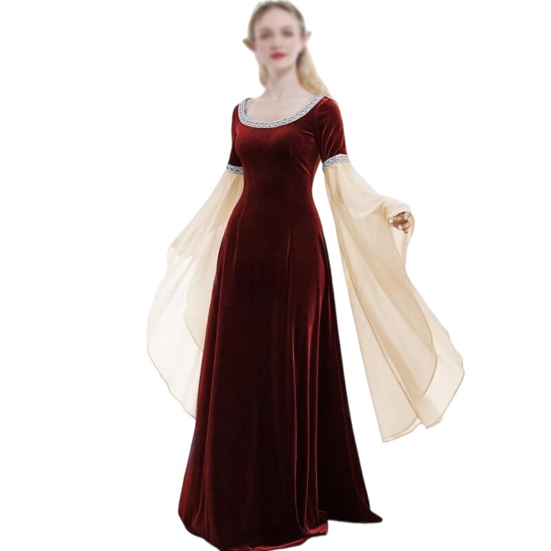 Halloween Cos Costume Retro Palace Elf Princess Dress Women's Stage Performance Costume Halloween Cos Costume Retro Palace Elf Princess Dress Women's Stage Performance Costume