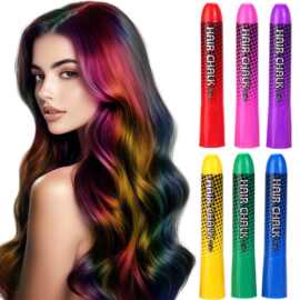 跨境染发笔一次性美发笔染发工具水性配方hair chalk炫彩染发棒