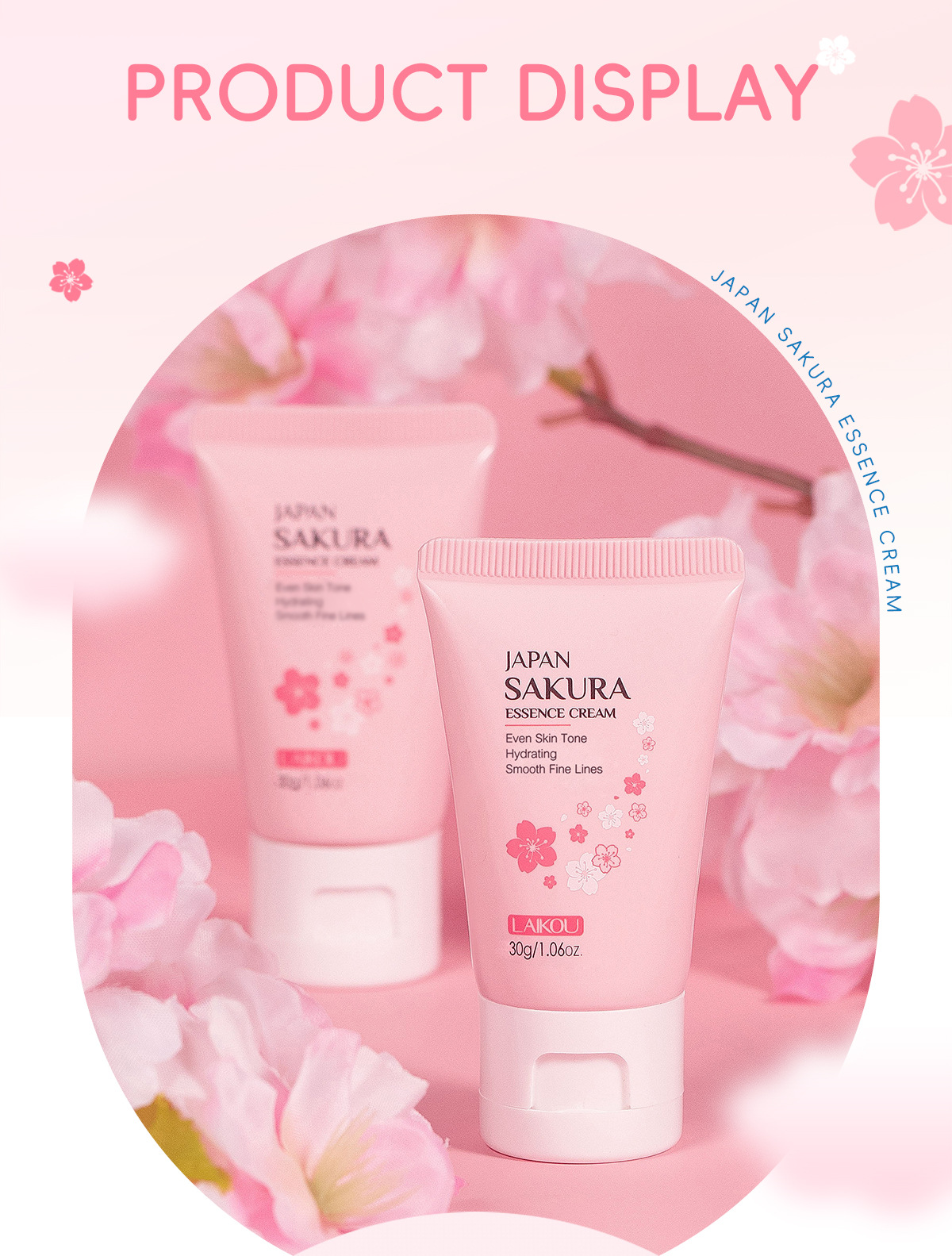 LAIKOU Cherry Blossom Essence Cream 30g, a moisturizing and hydrating skin care product in stock from the manufacturer undefined