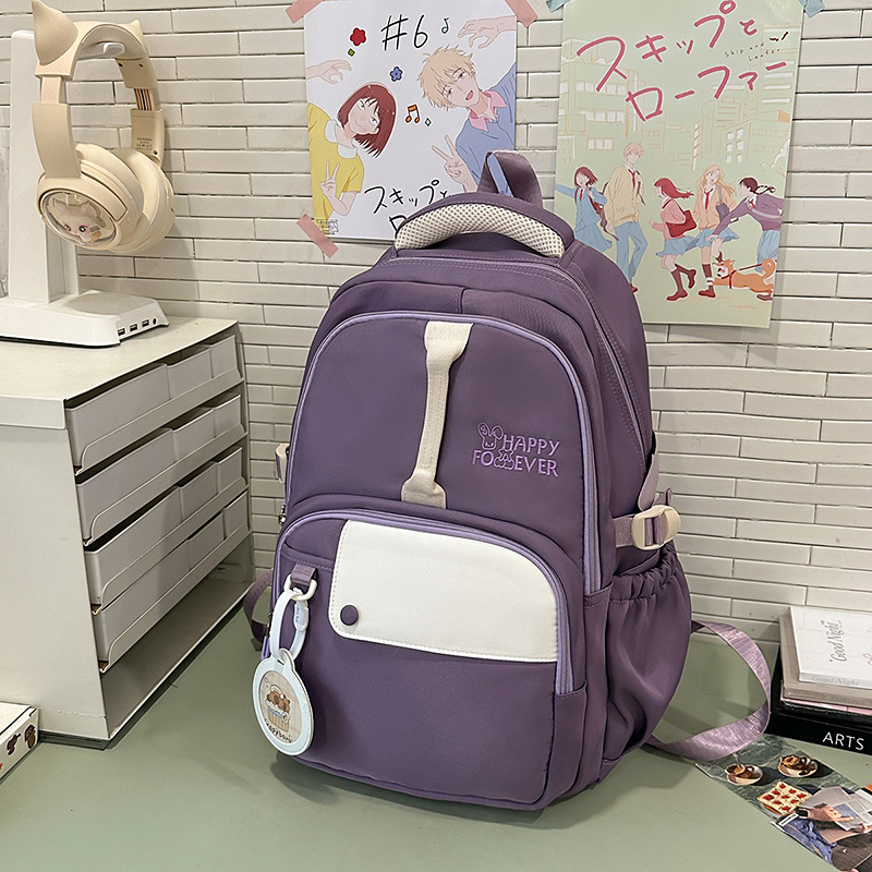 Mochila escolar para estudiantes de primaria, nueva ropa ligera para mujeres, mochila para estudiantes de secundaria para niñas, mochila escolar de gran capacidad para estudiantes de secundaria en el campus