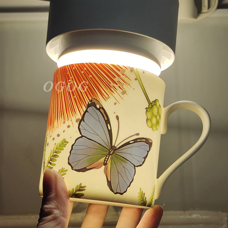 Alemania Wbao City Rainforest serie de tazas de óseo de porcelana de viento moderno simple taza de oficina de agua doméstica