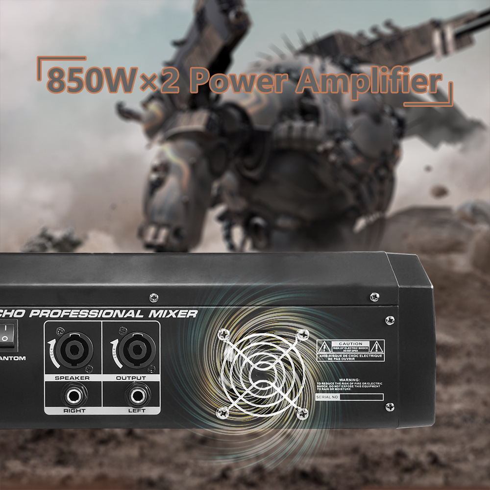 GAX-ED4 홈 오디오 믹서 전력 증폭기 4 6 8 채널 16 종류의 DSP 효과 믹서