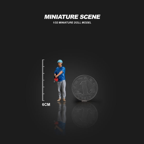 1:32 Construction worker miniature figure model micro micro photography scene with decorative figure sand table display ornaments