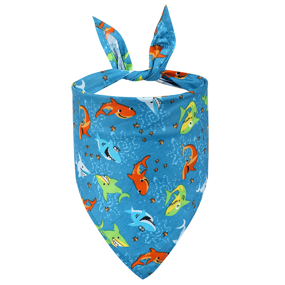 Tanpopo transfronterizo nuevo perro mascota triángulo toalla verano fruta fresca perro saliva toalla mascota bufanda