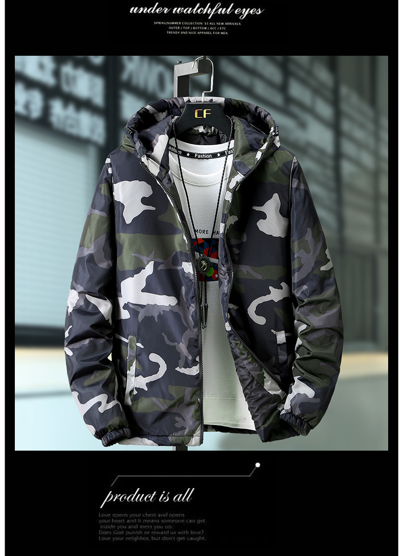 Herren Camouflage Steppjacke Winter Warm Gefütterte Jacke_voghion.com