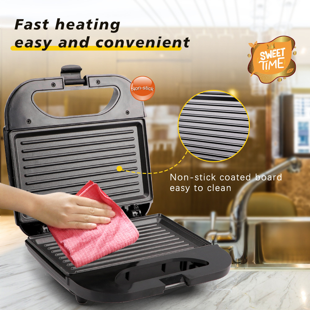 RAF piccola macchina per waffle per uso domestico, leggera, per il pane, tostapane, per la colazione, per toast, R.262_voghion.com