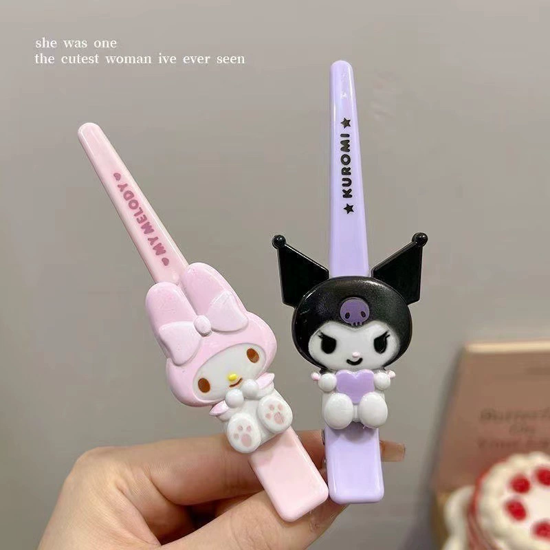 Заколки-шпильки Hello Kitty, милые клипсы с персонажем, 1–4 шт цветные мультяшные зажимы