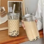 大容量定制吸管冷饮玻璃杯