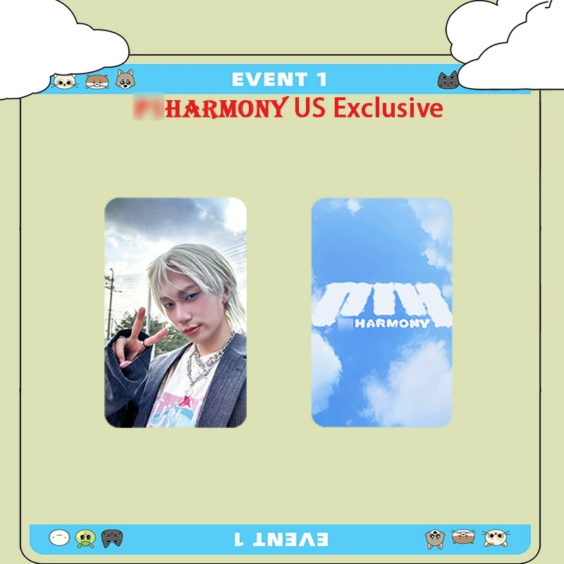 Набор фотокарточек (P1HARMONY DUH! US Exclusive), 54×85 мм, 6 шт., двусторонняя медная бумага