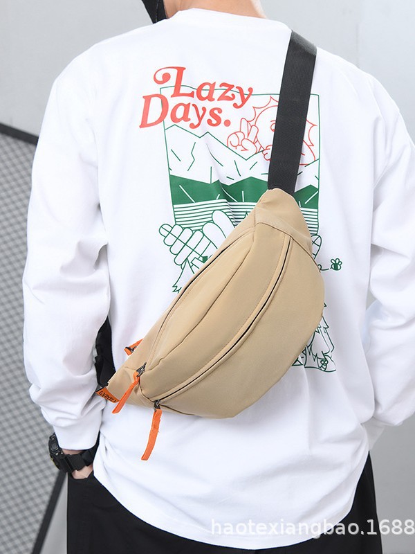 Fábrica al por mayor bolso de cintura para hombres estilo de moda japonés bolso de mochila casual bolso deportivo para hombres y mujeres bolso de pecho de gran capacidad primavera