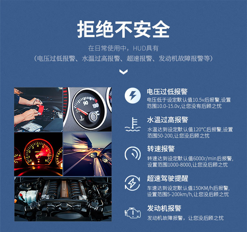 3.5inch Car-Mounted Hud Head-Up Display Obd2+Gps+Slope Meter Three-In-One Lcd Display Powered by Obd