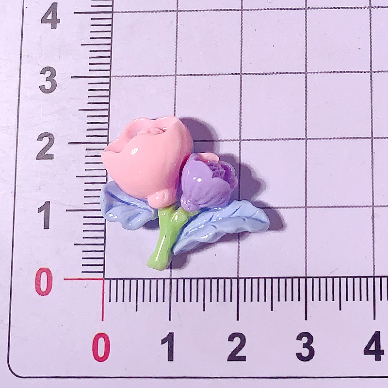 Nueva serie de flores de corn de macarón Diy accesorios de resina crema pegamento para el cabello caja de papelería colgante material hecho a mano