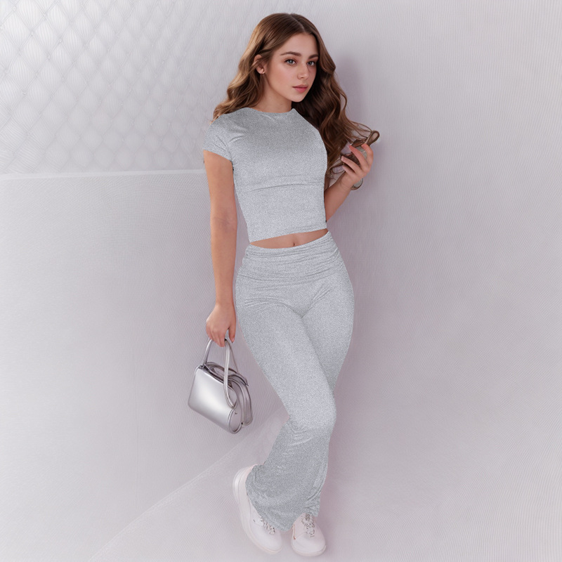 Holiday Daily Women's Streetwear Solid Color Spandex Polyester Pants Sets Pants Sets display picture 18