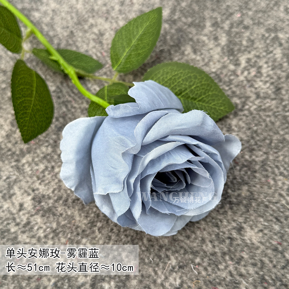 Haze azul decoración de la boda flor de seda flor Hotel fotografía flor de la pared arreglo floral Yingbin distrito Camino de plomo flor artificial