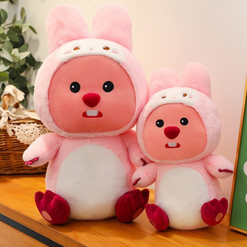 Popular en línea popular cross-dressing lindo Beaver Ruby loopy pargo asado muñeca de peluche de juguete ventas directas de la fábrica