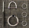 Diamond Circle Silver Covered+Horseshoe Faste+3 Small Circle+Screw Knife