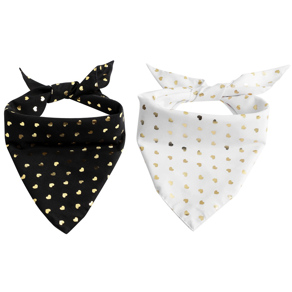 Tanpopo мультфильм День Святого Валентина позолоченный любовь собака собака треугольное полотенце собака домашнее животное шарф рот полотенце пятно оптом