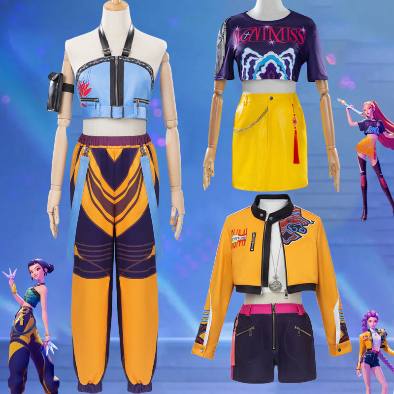 Popular Film and Television K-Pop Hunter Girl Group Cos Costume Rumi Milazzo Character Role Play Cosplay Stage Costume