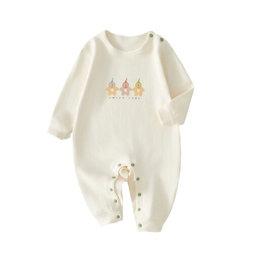 Baby clothes, baby jumpsuits, spring and autumn newborn infants and toddlers, newborn pure cotton pullover jumpsuits