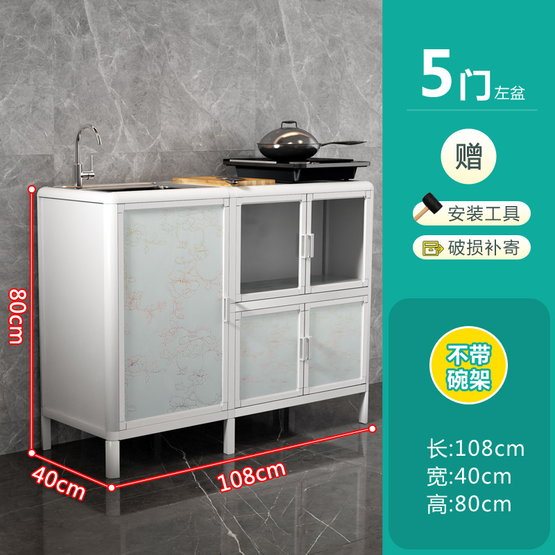 Gabinete simple Gabinete de cocina Gabinete de cocina para alquiler Gabinete de almacenamiento Gabinete de cocina doméstico Gabinete de acero inoxidable