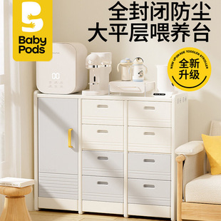 babypods Children's Toy Storage Rack Baby Feeding Table Multi-Layer Baby Storage Toy Storage Box Storage Cabinet
