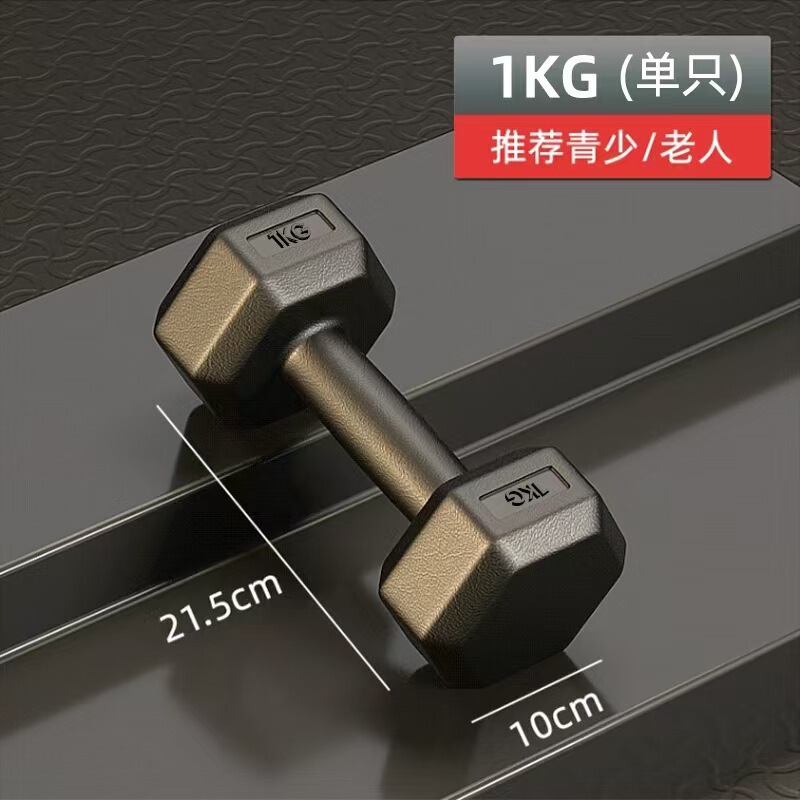 ダンベル男性フィットネス家庭用器材女性練習腕筋一対六角包ゴム亜玲10kgセット学生|undefined