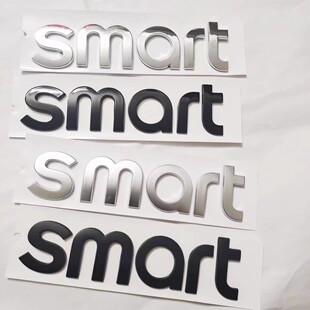 Suitable for Mercedes-Benz Modified Elf Bright Black Smart Car Stickers Body Front and Rear Letter Stickers Car Rear Tail Stickers