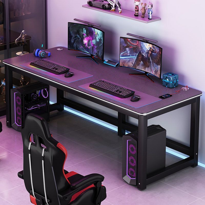 E-Sports Table, Multi-Functional Corner Computer Table with Bookshelf, Living Room, Bedroom, Office Desk, Study Corner Desktop Computer Table