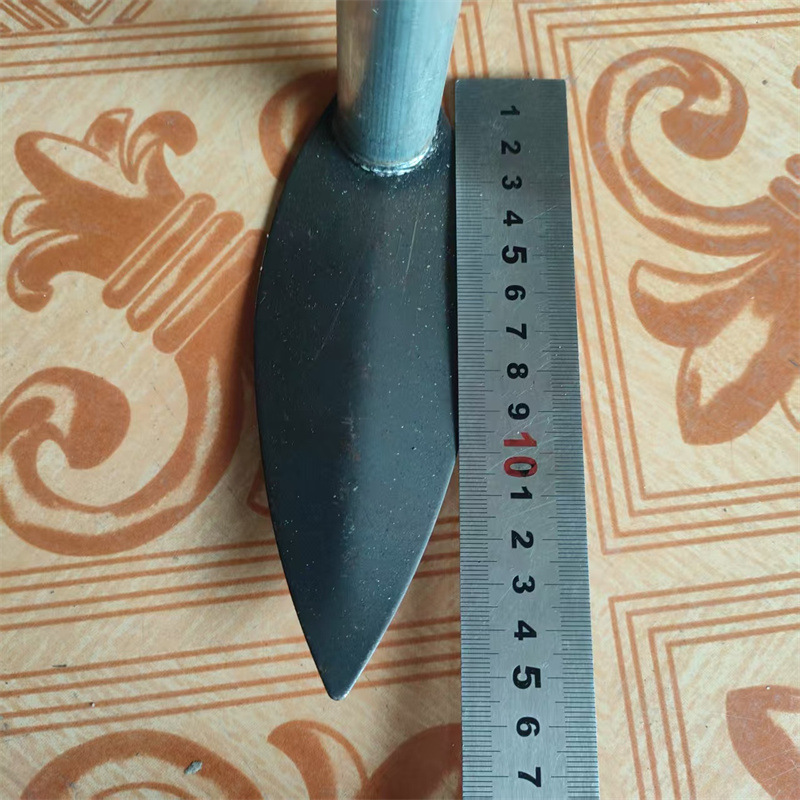小锄头柳叶形铁管钢板尖头小锄尖嘴耙铁柄钓鱼挖地小花锄园林种菜