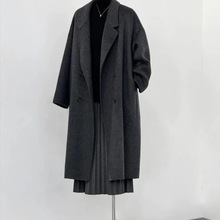 羽绒服内胆毛呢大衣女中长款2025冬季流行新款韩版感加厚外套