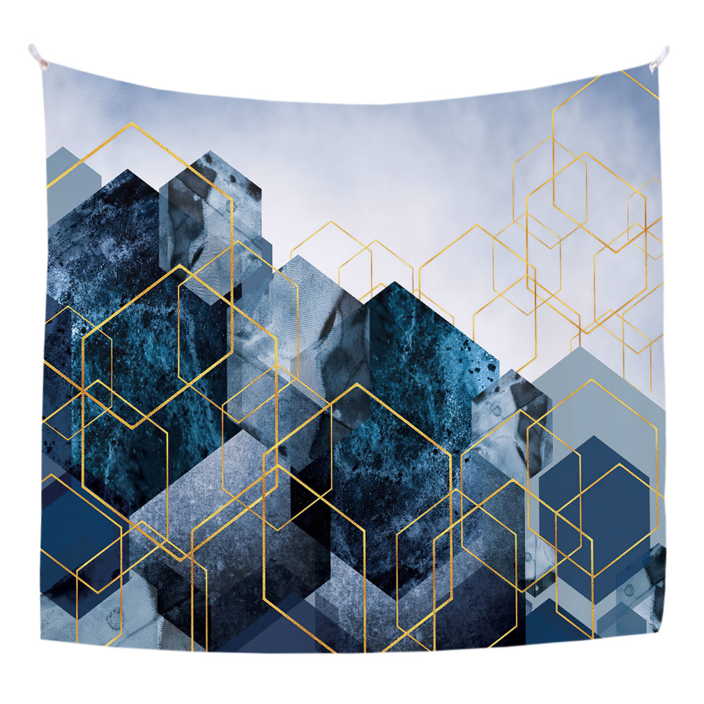 跨境挂毯制定 抽象几何风格 卧室墙面装饰挂布 家居背景墙装饰布