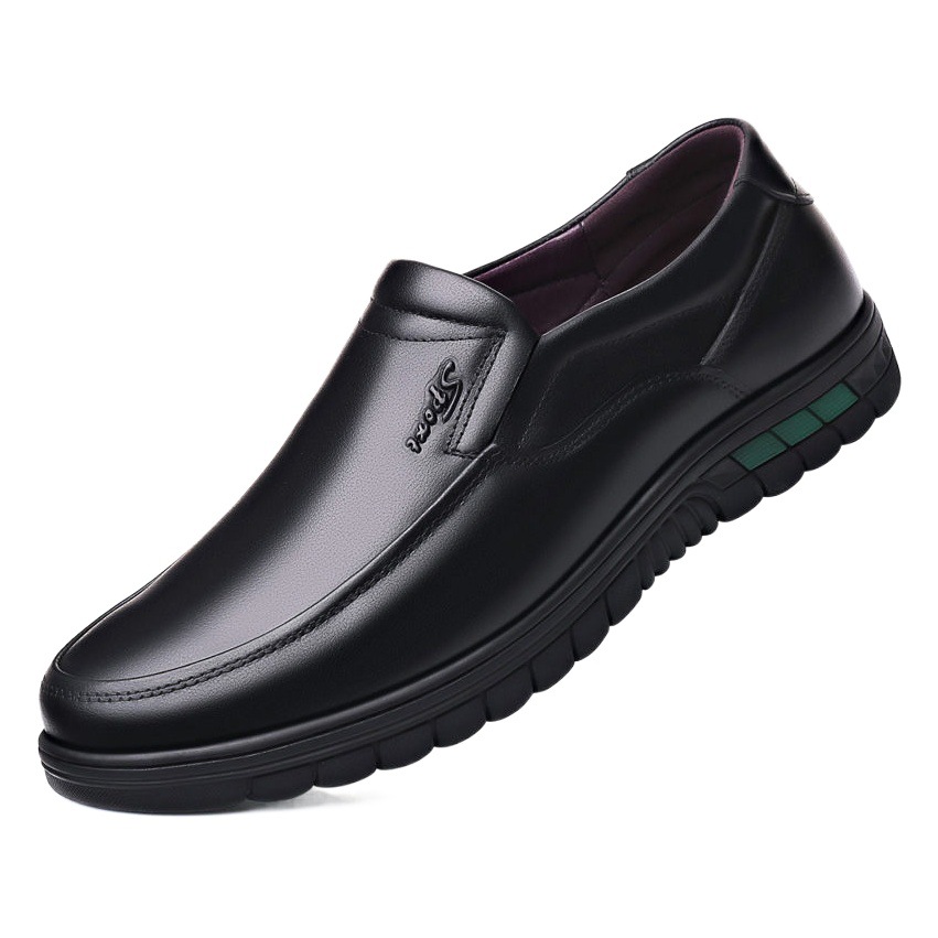 Zapatos de cuero de los hombres zapatos de negocios casuales de los hombres transpirable antideslizante cómodo ligero de mediana edad papá zapatos de fábrica al por mayor