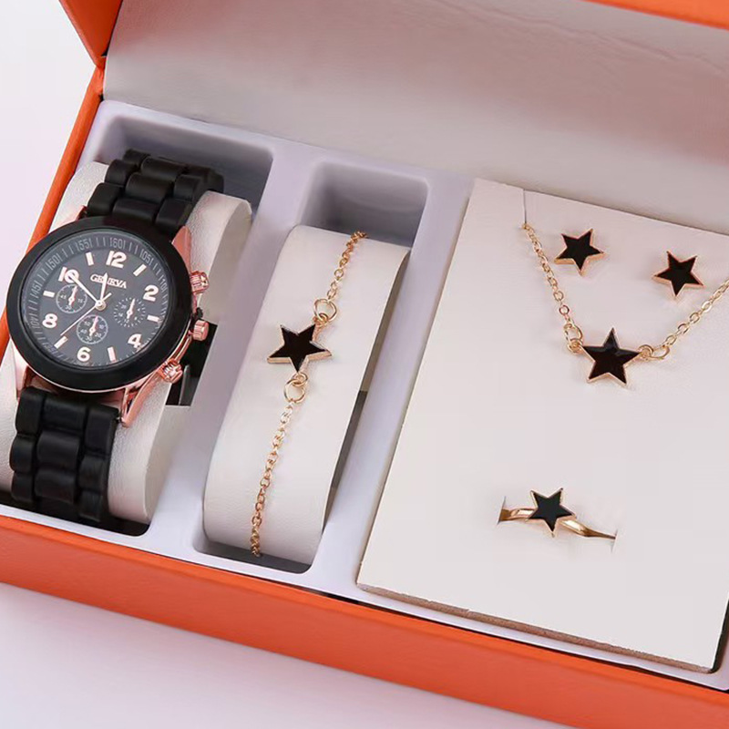 Inventario simple y versátil reloj de moda para mujeres 5pcs / set set de regalos boutique SHEIN más mujeres transfronterizas