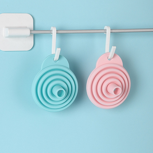 Silicone folding funnel Silicone funnel Creative household liquid dispensing kitchen tools wholesale