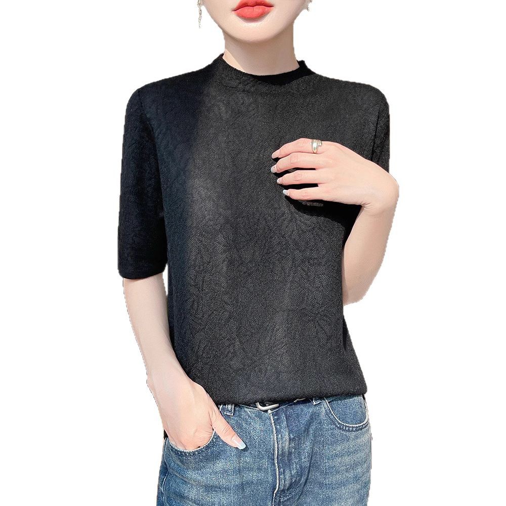 Summer woolen base short sleeve T-shirt