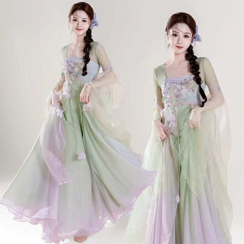 2026 New Chinese-Style Classical Dance Costume, Elegant and Ethereal Dress, Ancient Style Hanfu, Chinese Dance Performance Outfit with Large Skirt 2026 New Chinese-Style Classical Dance Costume, Elegant and Ethereal Dress, Ancient Style Hanfu, Chinese Dance Performance Outfit with Large Skirt
