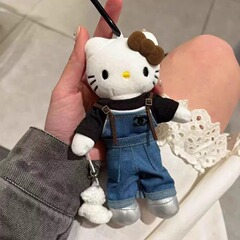 漫画の長い脚キティバッグペンダントぬいぐるみ人形バックパックペンダント装飾キーホルダーガールフレンドギフト