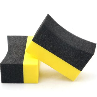 Tooth-shaped tire brush glazing sponge edge and corner wipe EVA sponge wipe wipe wipe gap clean waxing sponge
