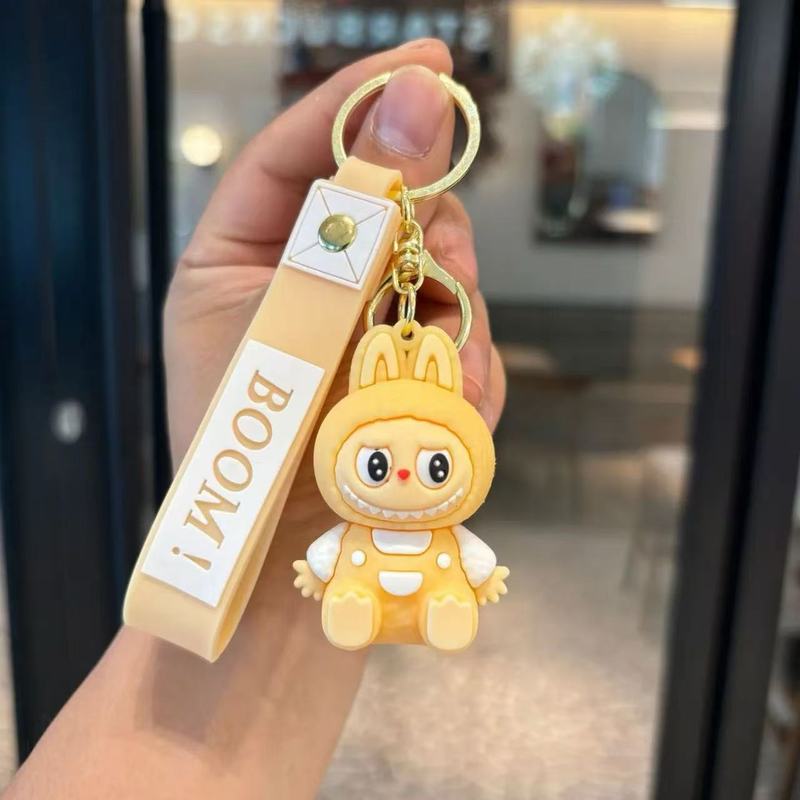 クロスボーダー Labubu かわいいシリーズ キーホルダー Labubu 座り姿勢車のバックパック装飾品露店小さなギフト卸売|undefined