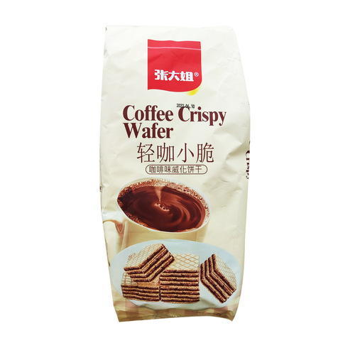 Zhang Dajie Wafer Cookies, Old Yogurt Flavor, Light Coffee, Crispy Coffee Flavor, Bagged 408g, Snack Food
