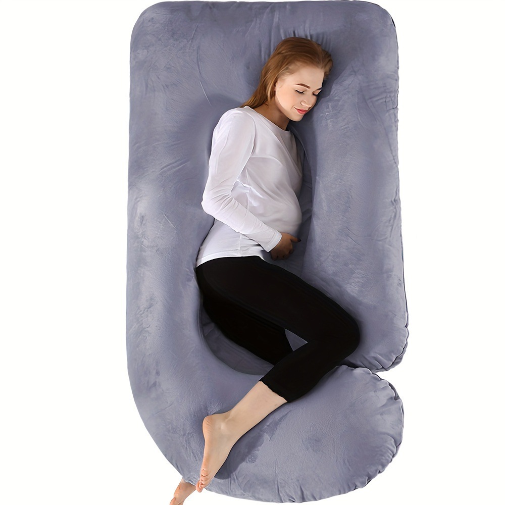 Almohada para mujeres embarazadas, protector de cintura, artefacto para dormir lateral, almohada en forma de U para piernas durante el embarazo, funda de almohada desmontable, explosión transfronteriza de Amazon