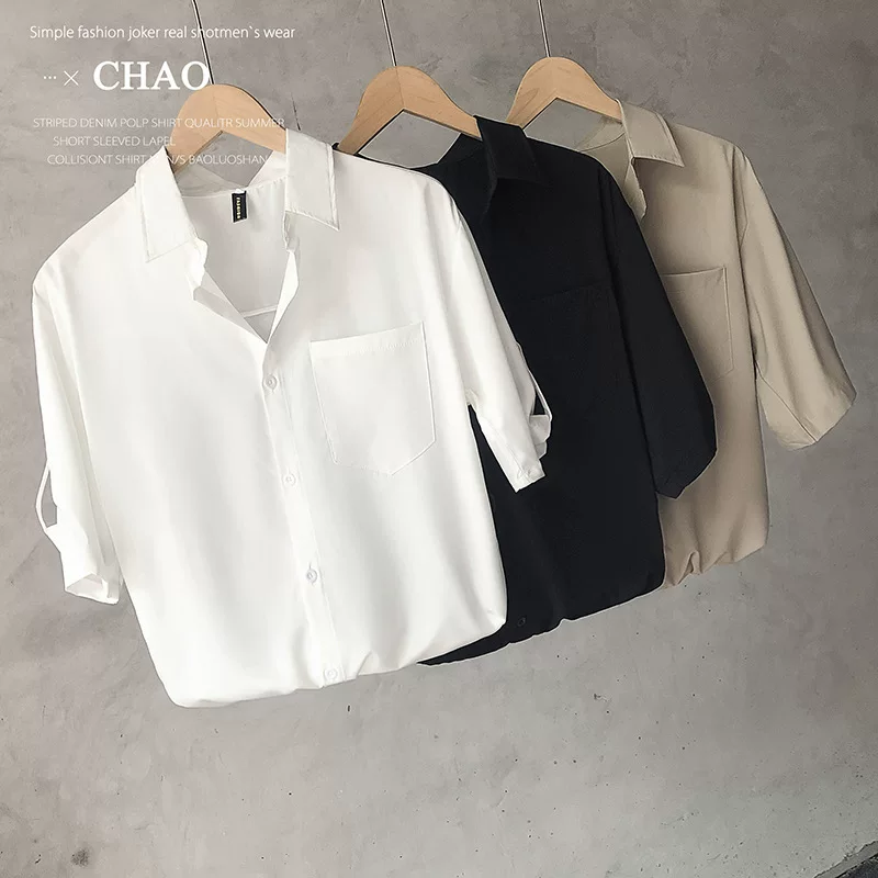 White summer trend thin silk shirt, high-quality style, oversize