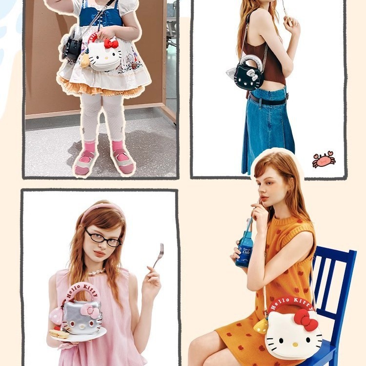 TOUTOU ハローキティ ファッションバッグ 2025 新しい多用途 kt ハローキティ かわいい ミニバッグ 誕生日プレゼント|undefined