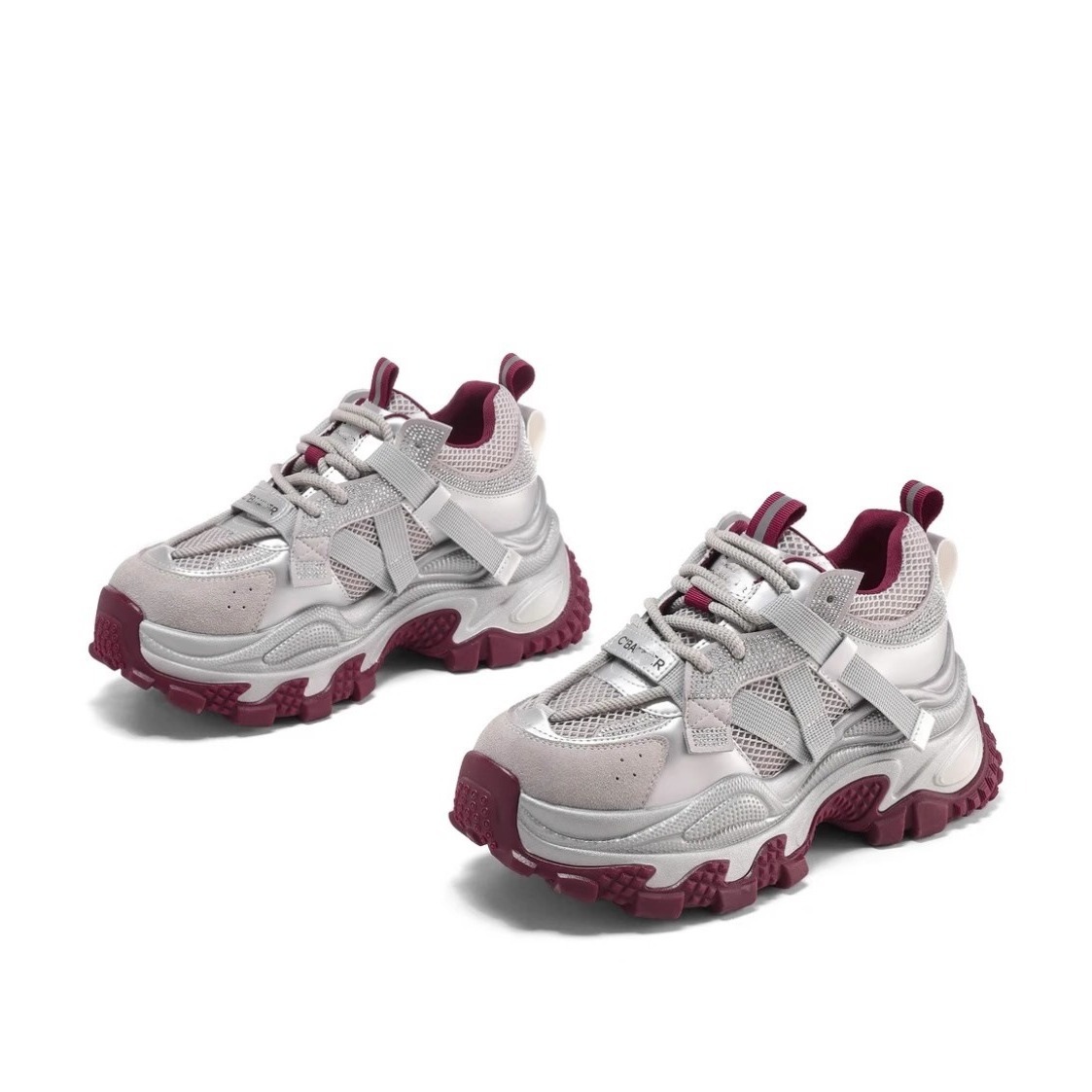 2024 moda de otoño 7cm de altura de lazos versátiles zapatos de papá zapatos de deporte transpirables zapatos casuales mujeres