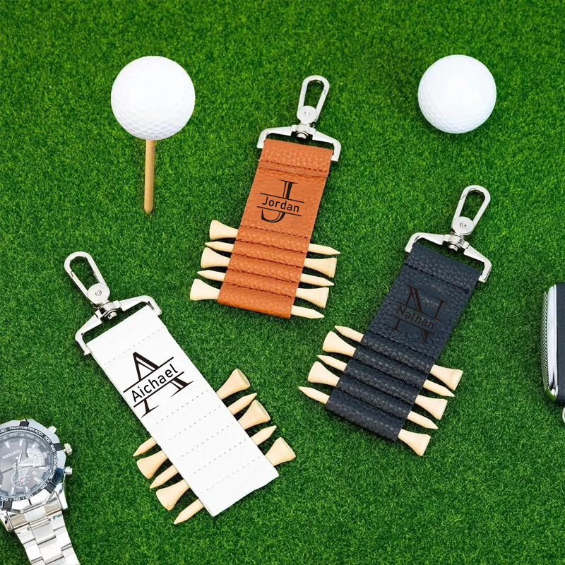 Etsy กระเป๋าใส่หมุดกอล์ฟแบบสั่งทำเฉพาะบุคคล เคสหนังเก็บทีลูกกอล์ฟสำหรับใช้งานกลางแจ้ง กระเป๋าใส่หมุดกอล์ฟแบบพกพา บรรจุหลายชิ้น