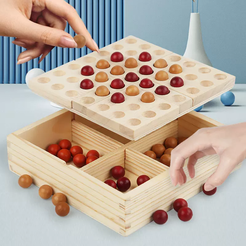 新品旋转五子棋儿童益智棋类玩具亲子互动对战桌面游戏思维玩具